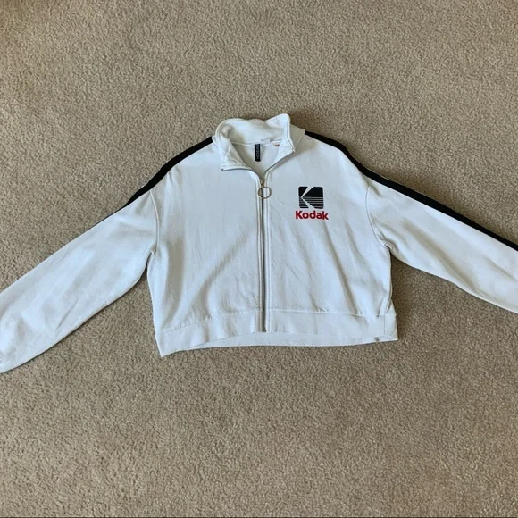H&M | Jackets & Coats | Kodak Crop Zip Up | Poshmark